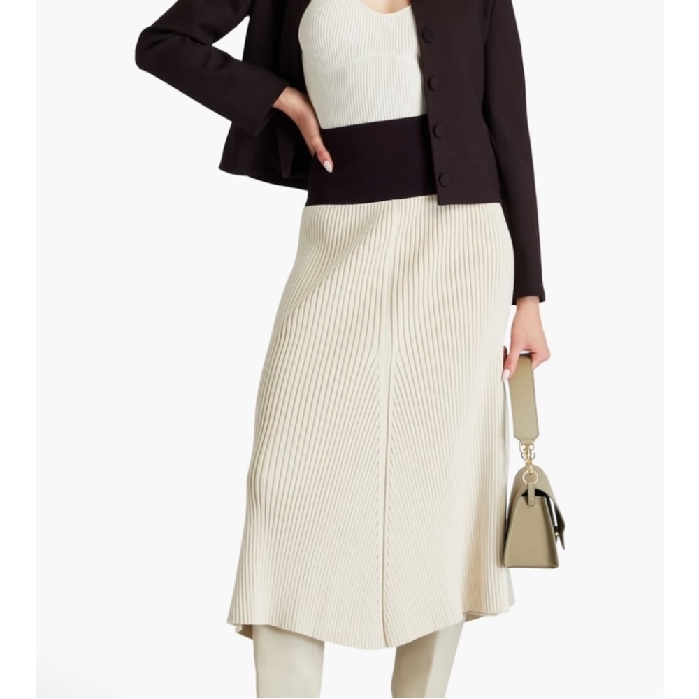 Tory Burch brand new cream brown waist band elegant